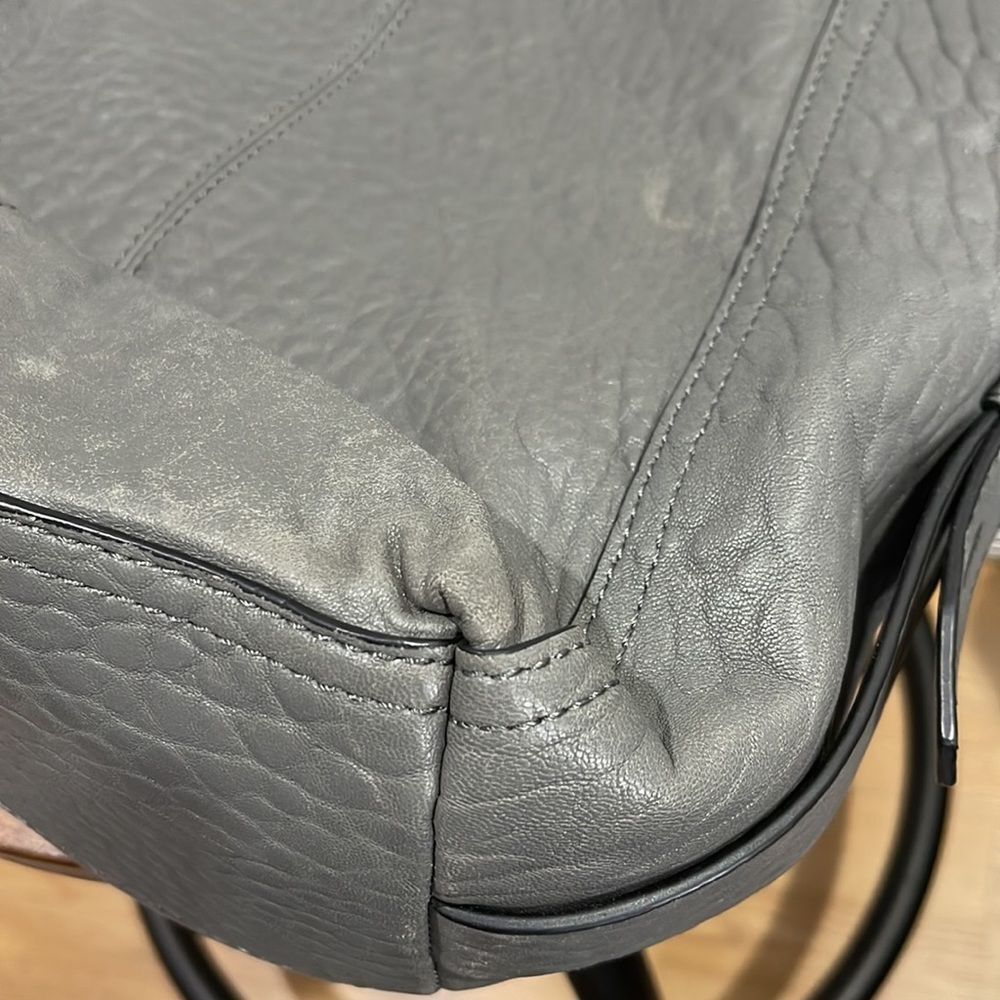VINCE CAMUTO Gray Fava Leather Hobo - Picture 10 of 12